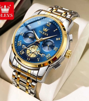 OLEVS 2859 Silver Gold Blue