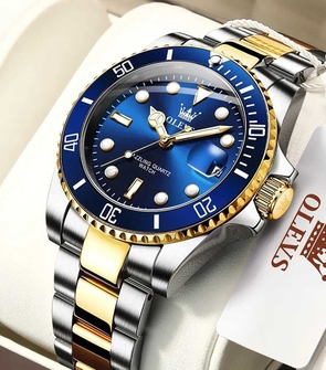 OLEVS 5885 Silver Gold Blue