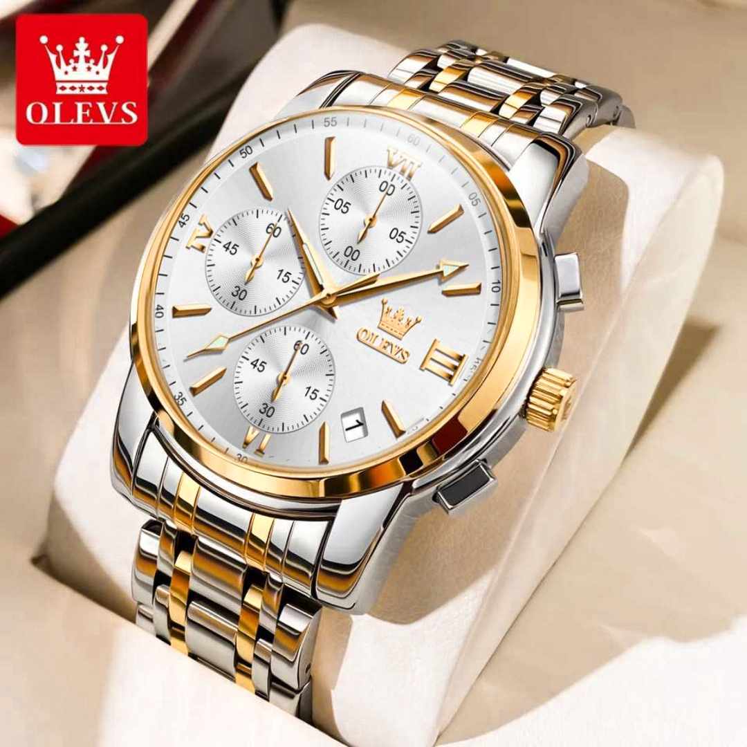 OLEVS 2872 Watch for Men Luxury Stainless Steel Men Quartz