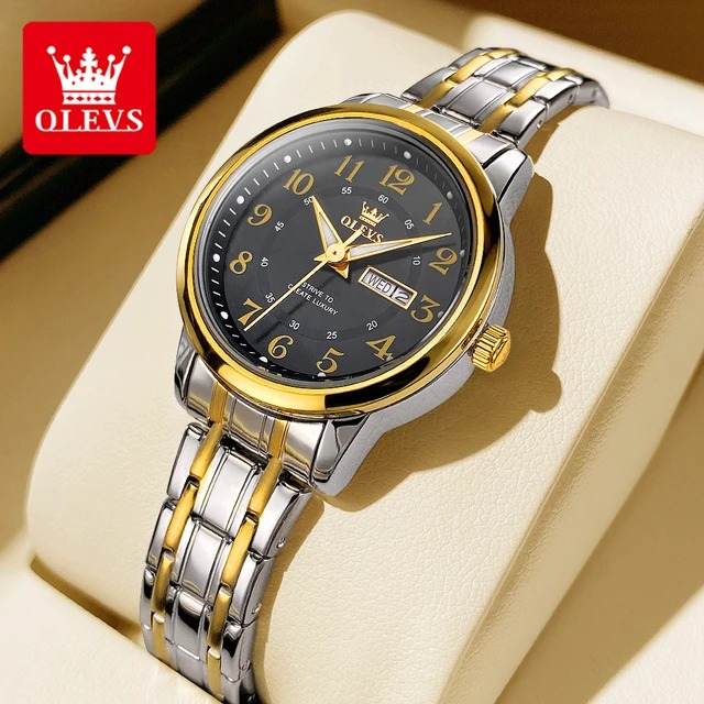 OLEVS 2891 Women Silver Gold Black