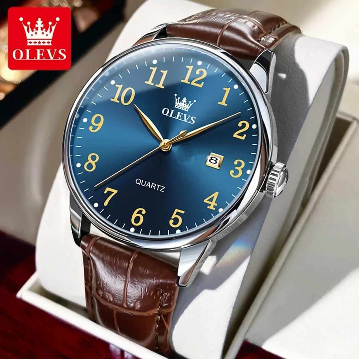 OLEVS 535 Coffee Silver Blue