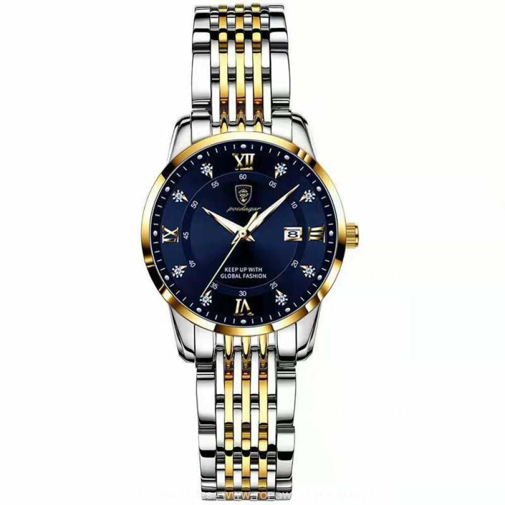 POEDAGAR 836 Womens Silver Gold Black