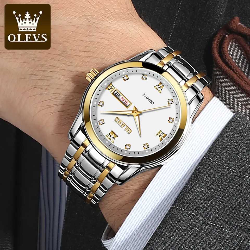 OLEVS 8691 Silver Gold White