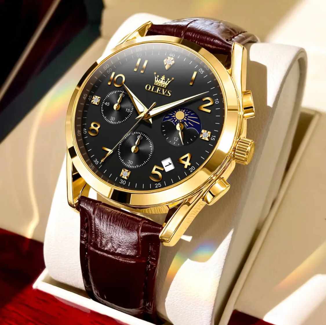 OLEVS 890 Coffee Gold Black