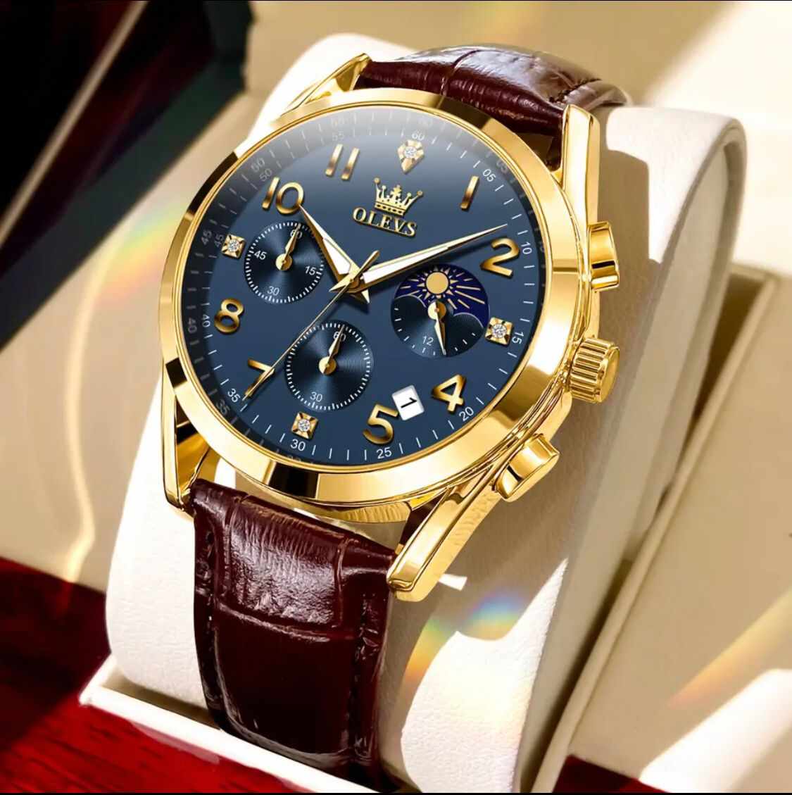 OLEVS 890 Coffee Gold Blue