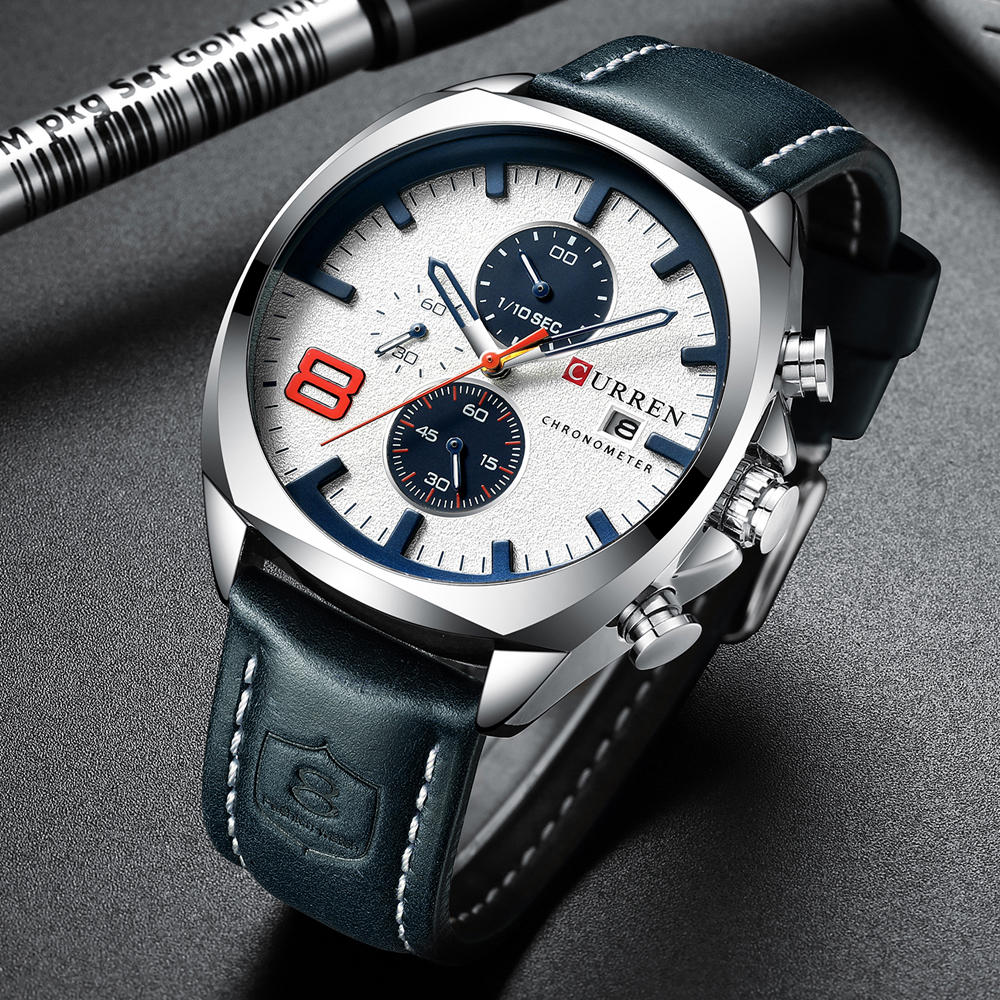 CURREN 8324 Blue Silver White