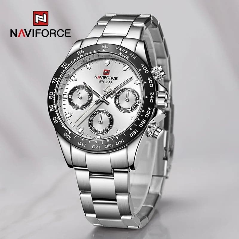 NAVIFORCE NF9193 Silver Black White