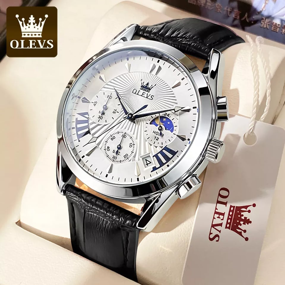 OLEVS 2876 Black Silver White