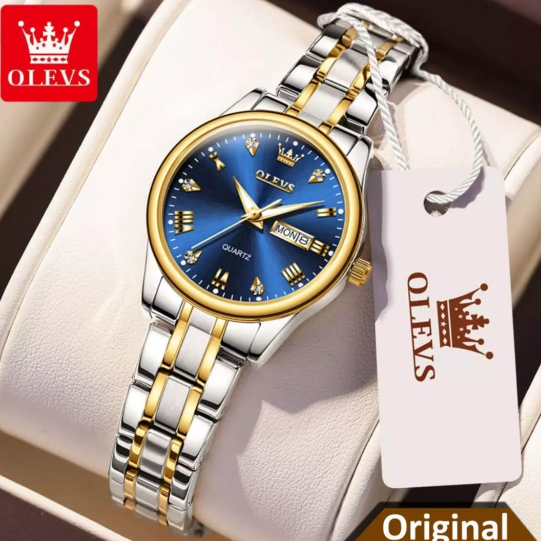 OLEVS 5563 Womens Silver Gold Blue