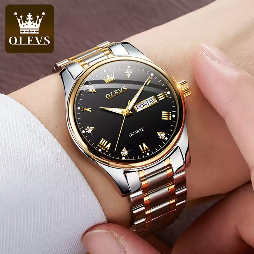 OLEVS 563 Silver Gold Black