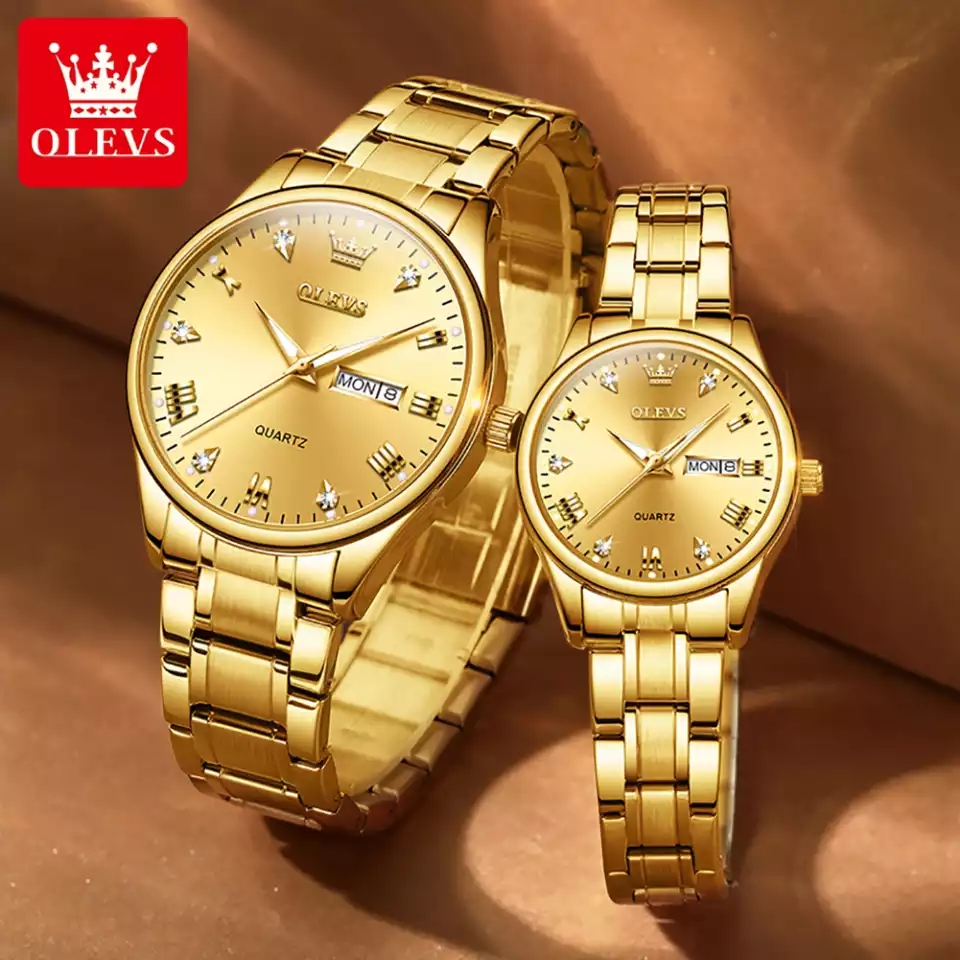 OLEVS 563 Couple Gold